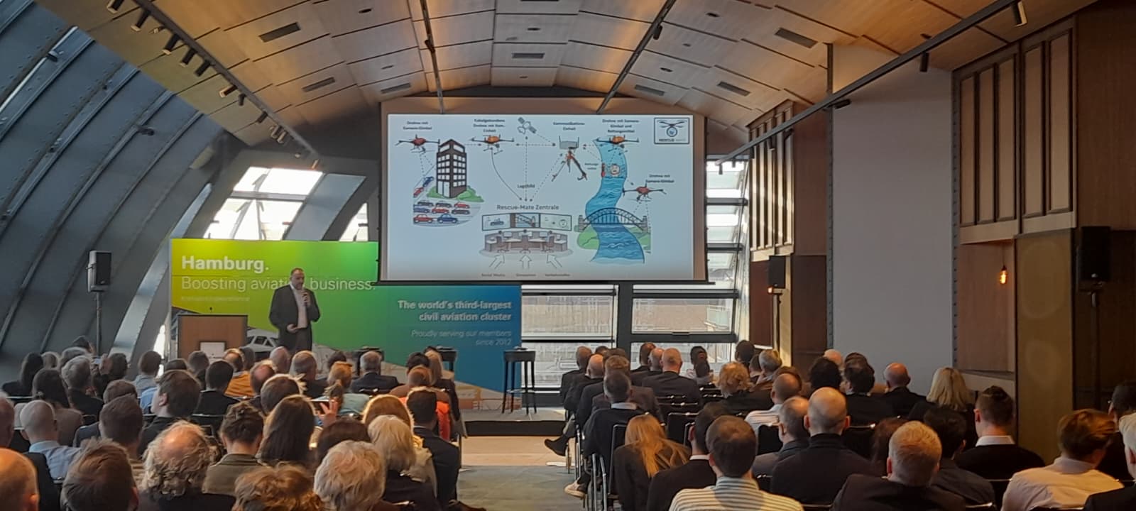 RESCUE-MATE beim 70. Hamburg Aviation Forum: Drohnen als Schlüsseltechnologie im Katastrophenschutz