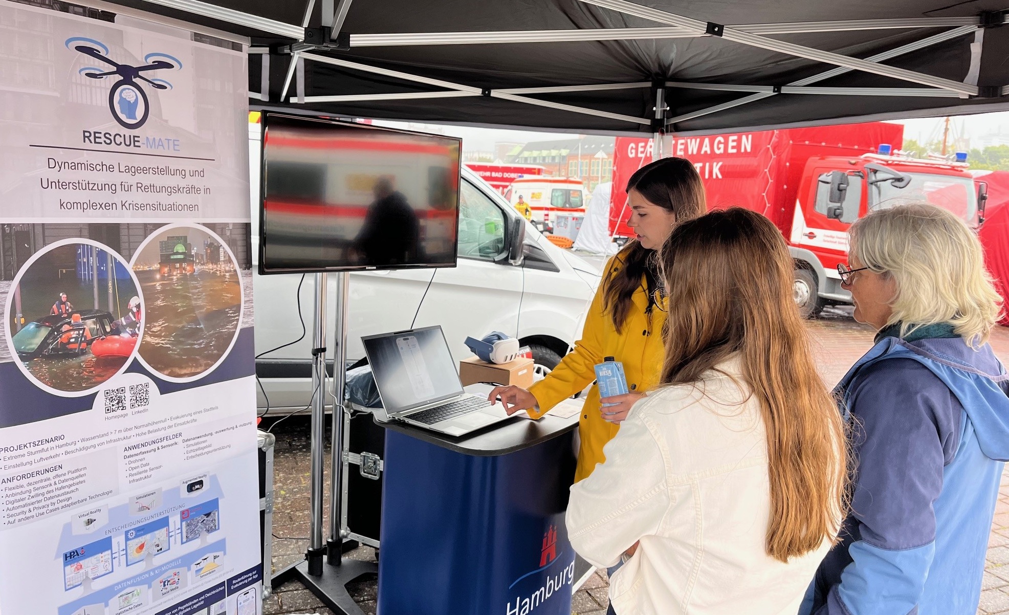 Unser Stand auf dem Bevölkerungsschutztag in Rostock