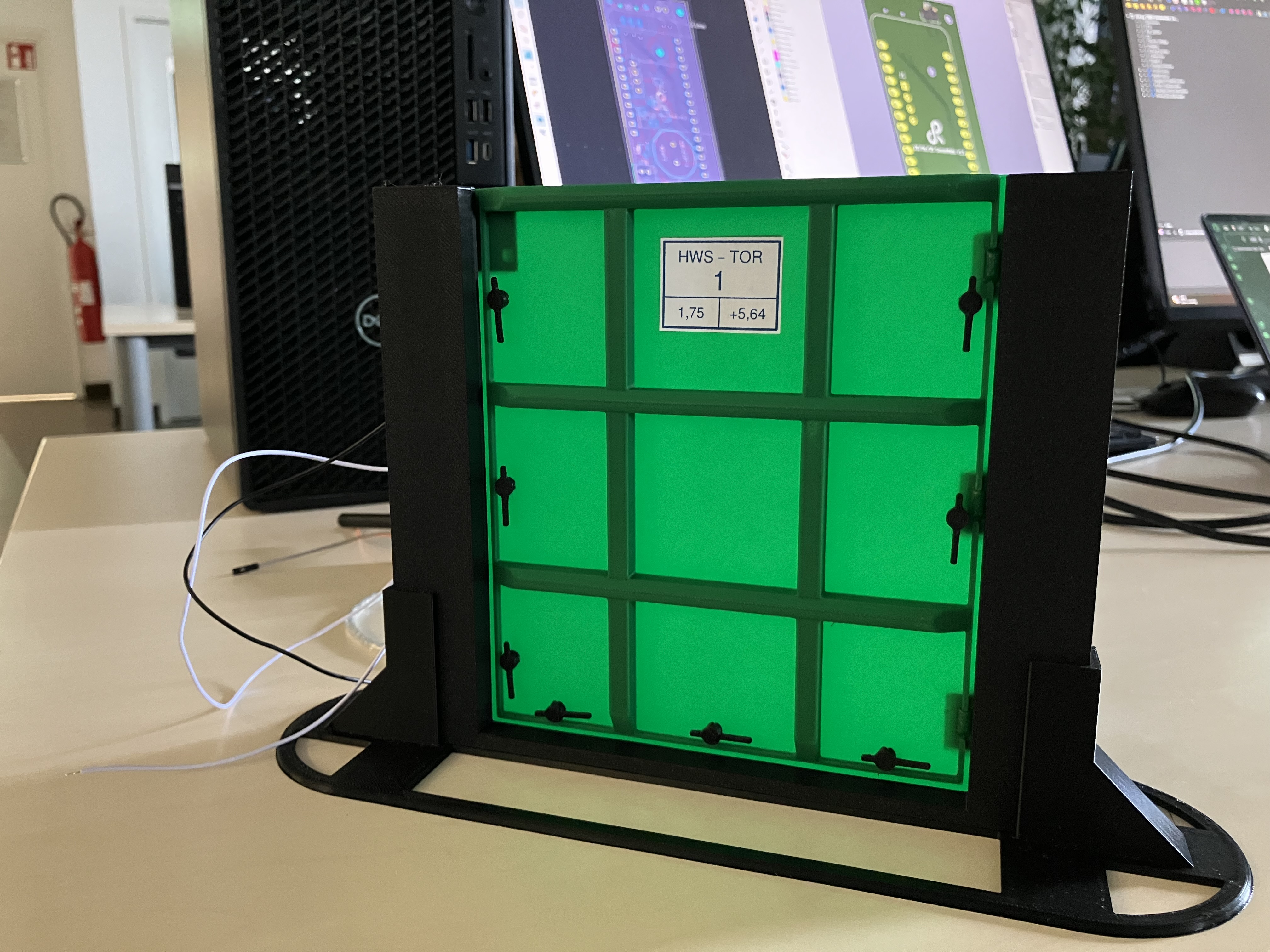 3D-Modell eines Flutschutztores